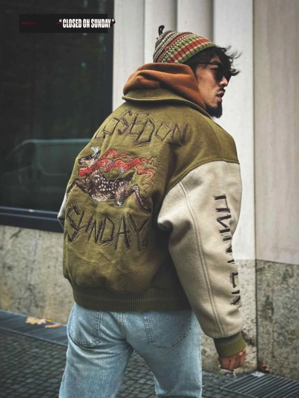 

Heavyweight Embroidered Baseball Jaet Men's Trendy Brand Thi Warm Cotton Jaet Outerwear Long Sve Youth Winter Coat