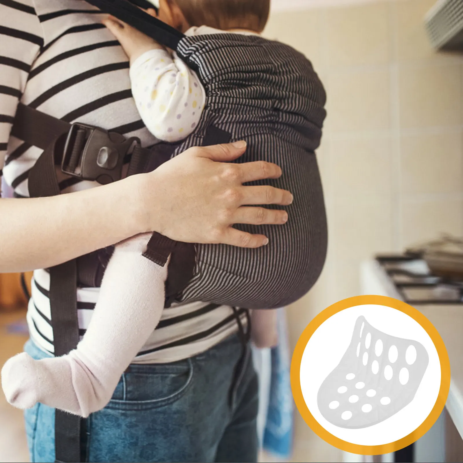 

Baby Hip Seat Carrier Back Support White Ergonomic Breathable Infant Toddler Hip Seat Carrier Lightweight Travel Outdoor Use