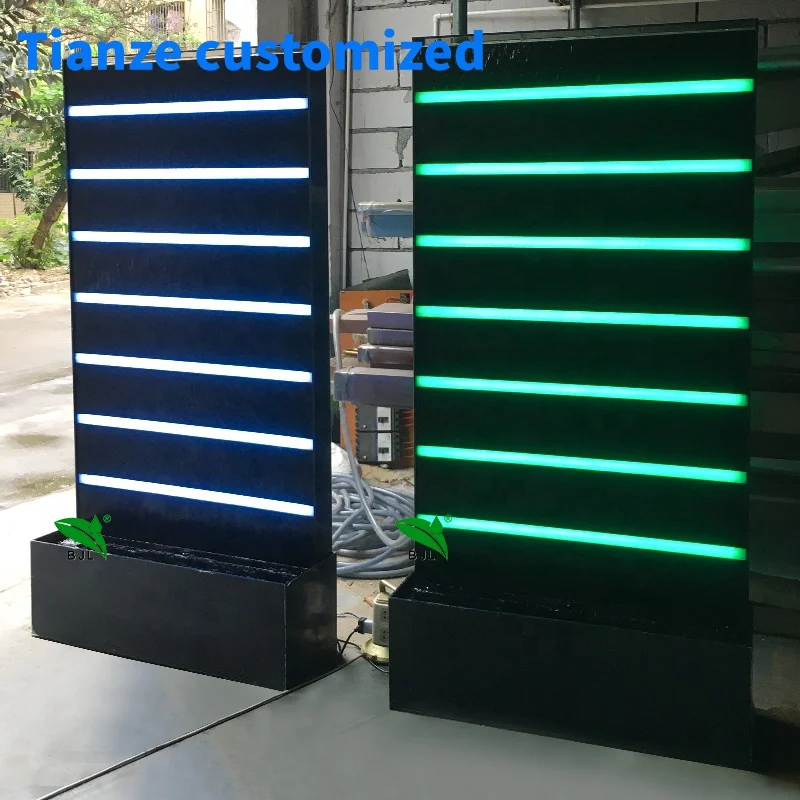 (Customized) acrylic LED water wall fountain lobby wall design