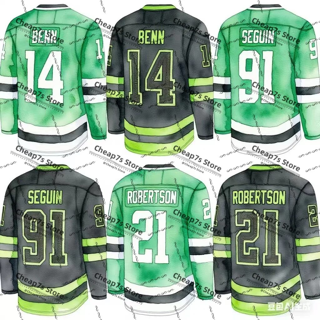 

Hot Sale Men's Youth Stitched Mikko Rantanen Jamie Benn Tyler Seguin Jason Robertson Dallas Ice Hockey Jersey