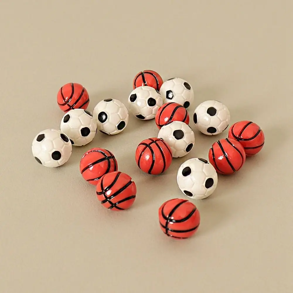 High Quality Handmade DollHouse Simulation Basketball 1.5cm 2 Styles Mini Football DIY Ornaments Miniature Dollhouse Decorations