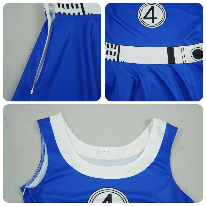 CyThe Fantastic 4 Four Invisible Woman Susan Storm Ben Grimm Human Torch Reed Richards Mister Fantastic Cosplay Kostüm Overall