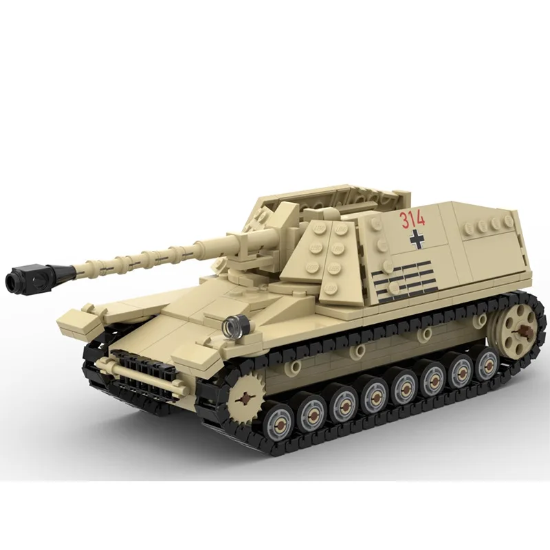 العسكرية WW2 الجيش الألماني الكركدن دبابات المدمرة المركبات المعدات الحرب الأمامية الشرقية اللبنات ثلاثية الأبعاد لغز لعب الاطفال هدية