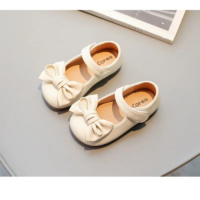 

Size 21-30 Baby Girl Princess Shoes 2024 Spring 1-3 Year Old Children's Solid Color Soft Sole Leather Shoes Girls Single Shoes