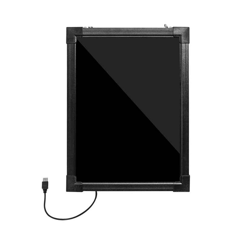 Wysoce polecana tablica LED fluorescencyjna 30x40cm, z możliwością wymazywania, do pisania wiadomości i rysowania, z markerami i drewnianym uchwytem, idealna do domu.