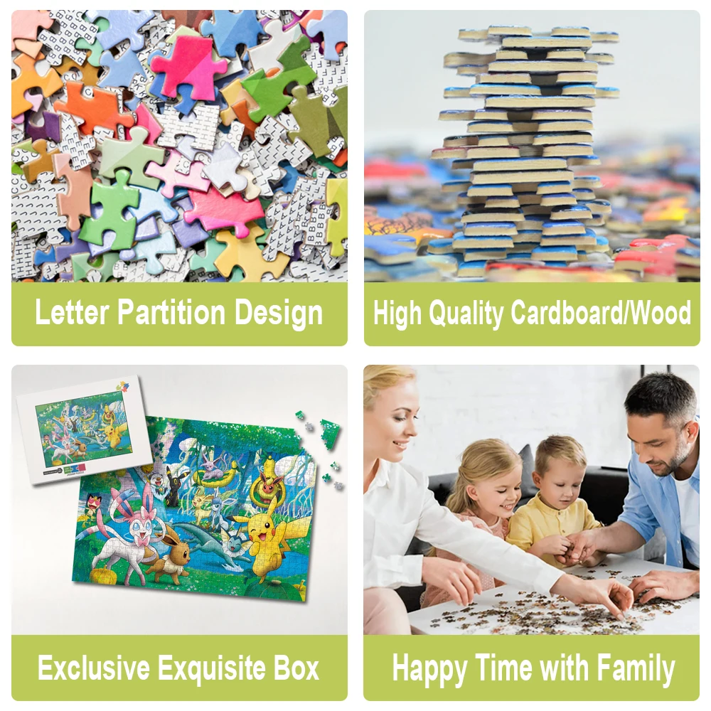 Digimon Cartoon Tangram Children Montessori Educational Toys Best Gift for Family Casual Jigsaw Puzzle with Box Multiple Sizes
