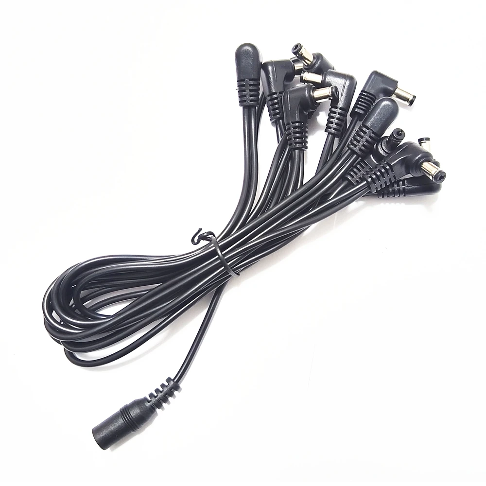 Daisy-Chain-Kabel 1 bis 2 3 5 6 8 10 Wege Gitarren-Effektpedal Zubehör 9V DC Adapter Stecker Stromkabel Musikinstrument – Detail 3