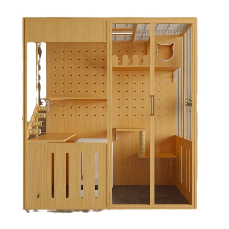 

Large cat cage cat villa home luxury interior glass