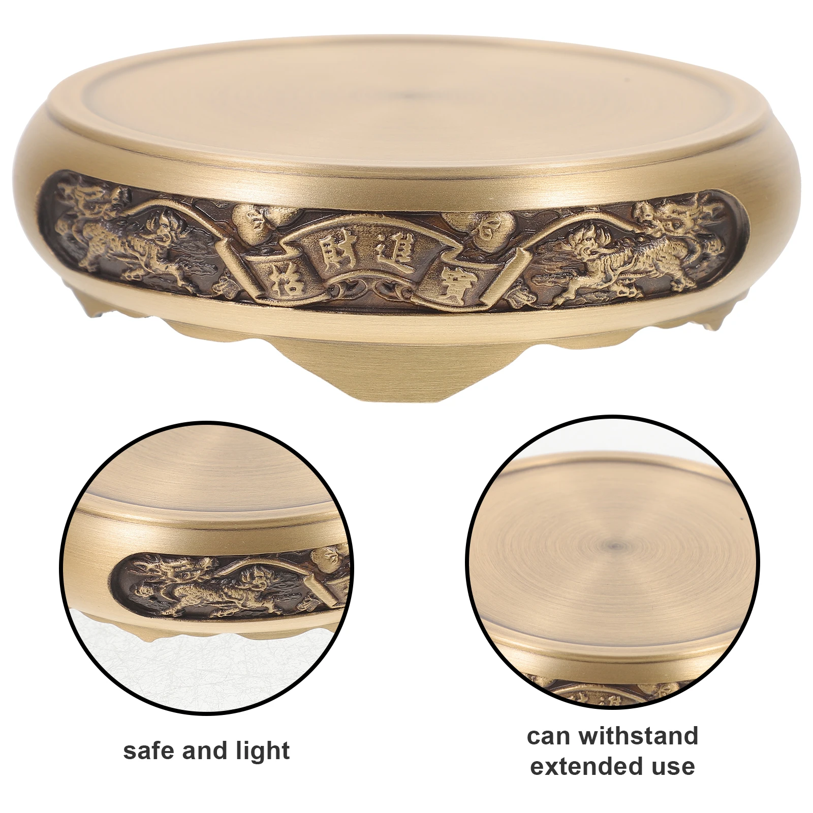 

Incense Burner Base Censer Display Stand Heat Resistant Copper Vase Stand for Centerpieces Yoga Room Desktop Decoration Artistic