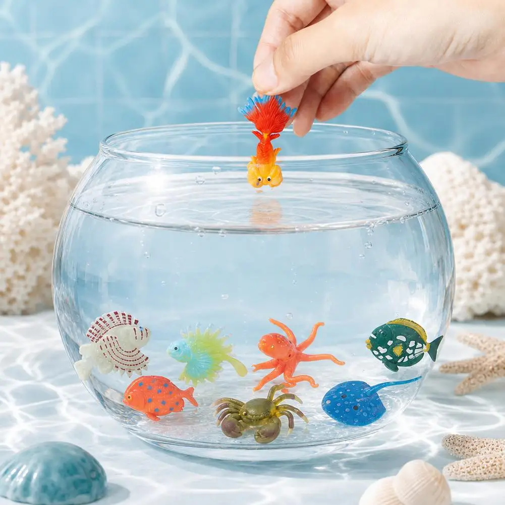 Transparent PET Fish Stickers Phone Luggage Water Cups Computer Office Stationery Decoration Waterproof Stickers