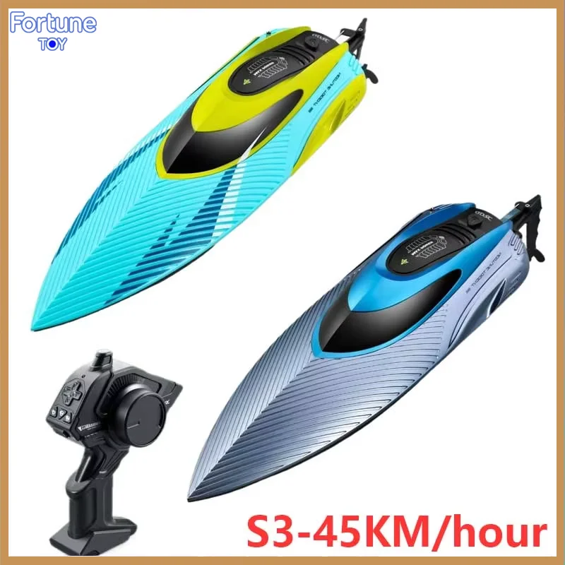 4DRC S3 High Power Large RC Boat High Speed Charging Electric Speedboat Remote Control Ship Model Toy For Outdoor Water Play