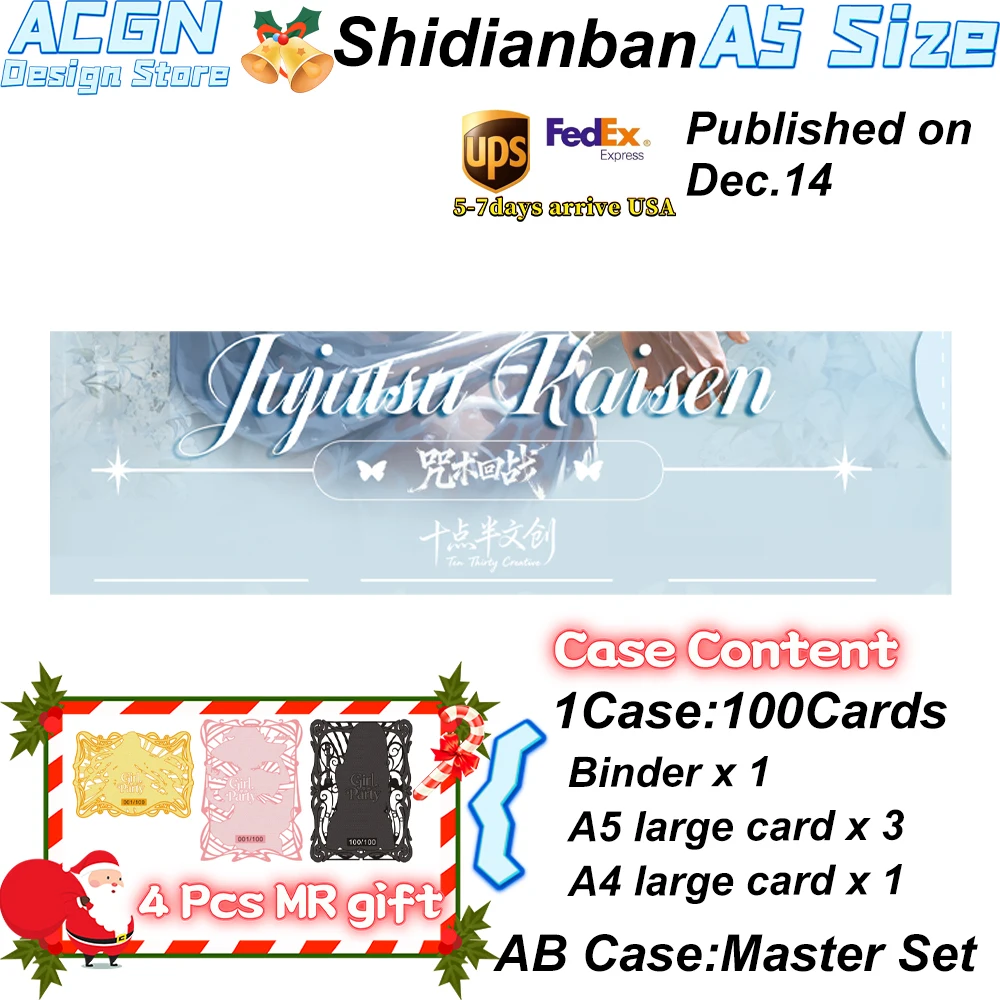 

Wholesale 2025 Newest Half Past Ten A5 A4 Acrylic Color Paper Collection Card Jujutsu Kaisen ACG TCG CCG Collection Cards