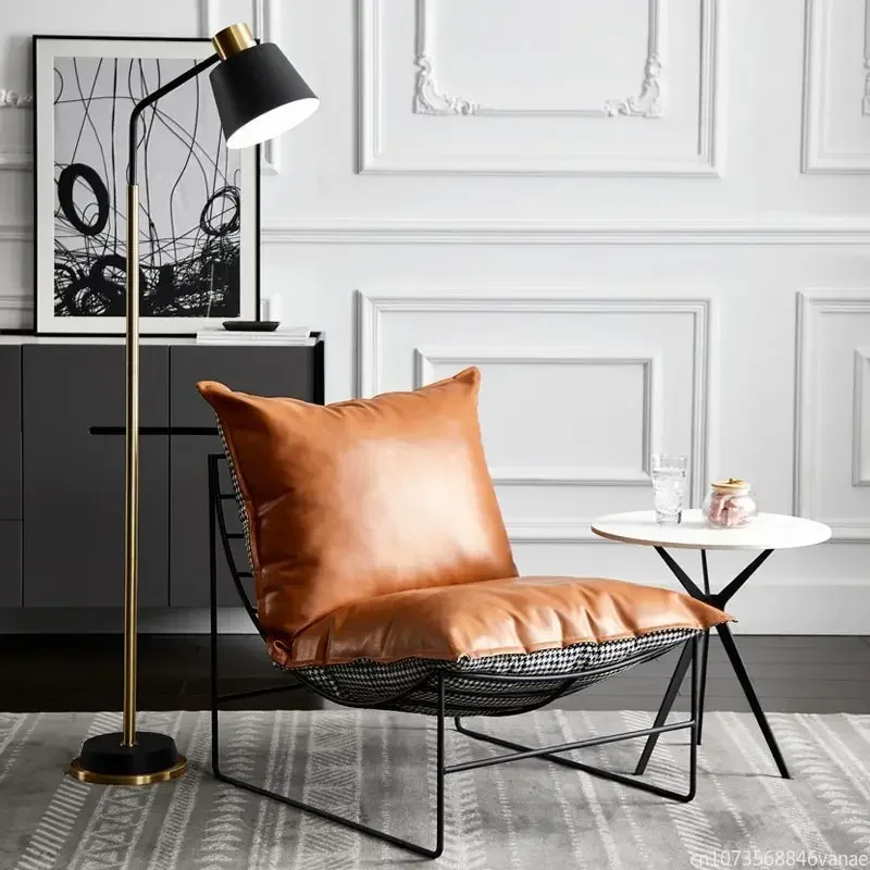 Designerskie pojedyncza sofa oświetlenie w stylu nordyckim luksus niezwykle prosty styl industrialny retro wiatr leniwy fotel wypoczynkowy balkonowy