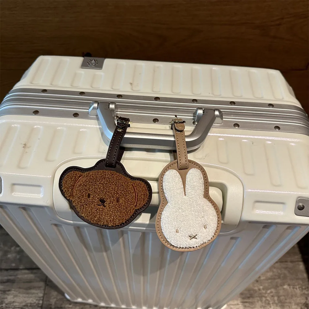 ميفي بوريس لطيف مطرز علامة الأمتعة الجلدية علامة تحديد الأمتعة Kawaii مكافحة فقدان تحقق في العلامة اسم العلامة علامة معلقة #1