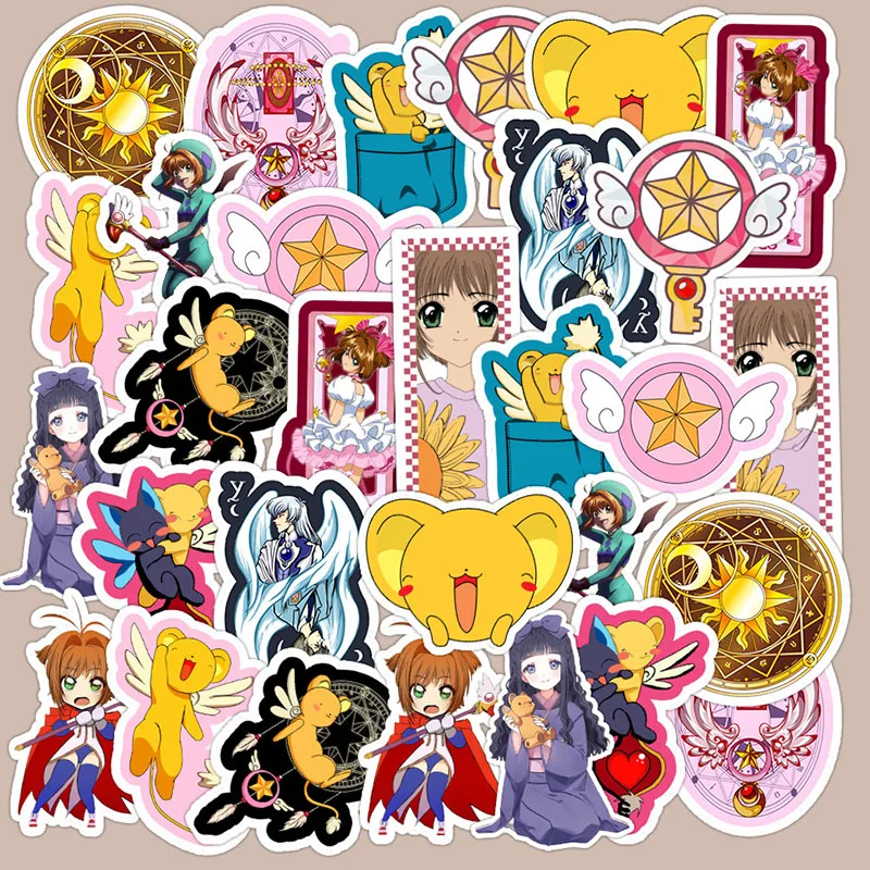 

40PCS Cardcaptor Sakura DIY Stickers Phone Trunk Refrigerator Waterproof Anime Stickers Anime Figure Image Toys Sticker Gift