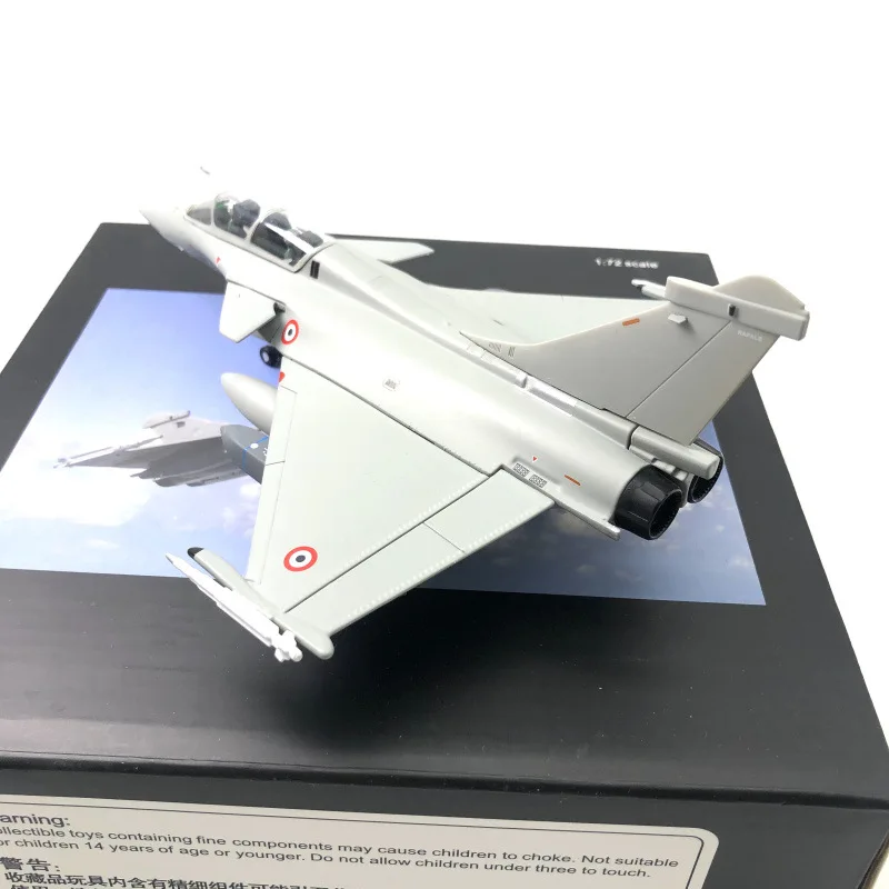 1/72 스케일 프랑스 Rafale B 2인승 전투기 시뮬레이션 합금 항공기 모델 완성 군사 선물 장식품