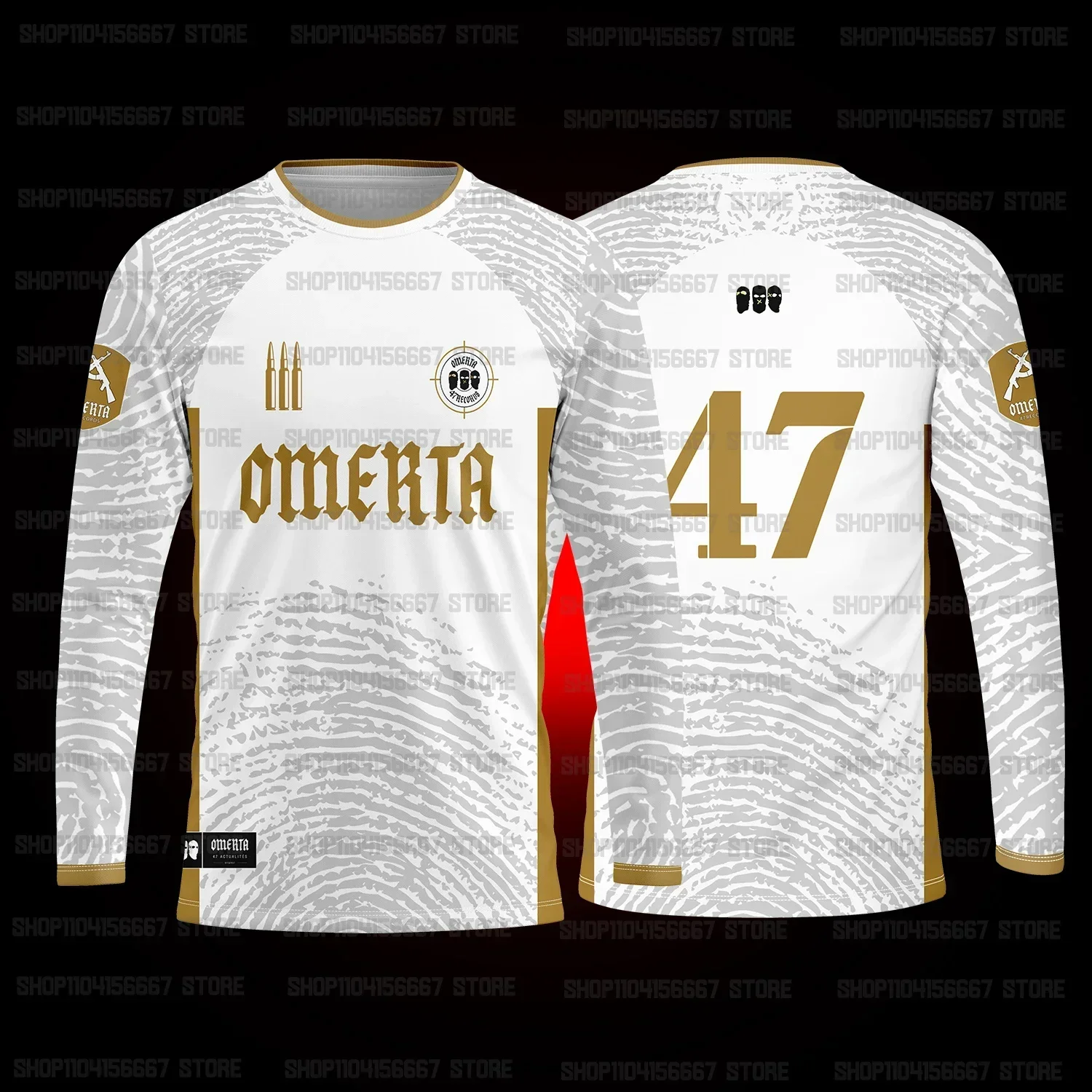 Boxing 47 fan jerseys Motocross racing men's and women's long sleeve jerseys Sports casual unisex 3d printed T-shirt tops