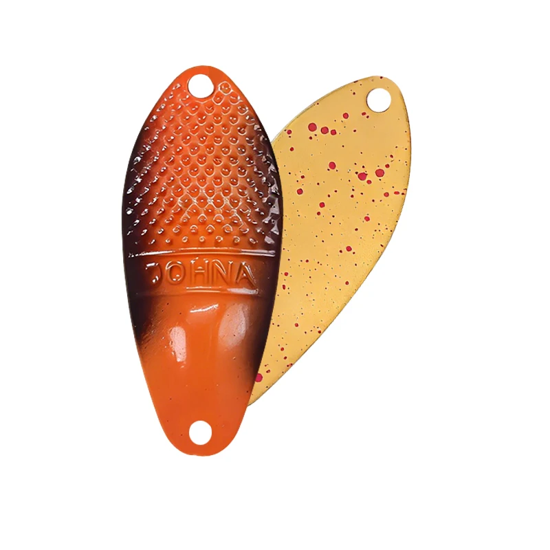 Peche Leurre Pesca Spoon ca. 3g 30mm Bunter Spoon-Köder aus Kupfermetall, Angelköder, Schwimmköder für Forelle, Chub, Barsch, Lachs