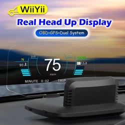 WiiYii C1 Car Navigation projection HUD Bluetooth Connection Auto Head Up Display Multiple interfaces car accessories on screen