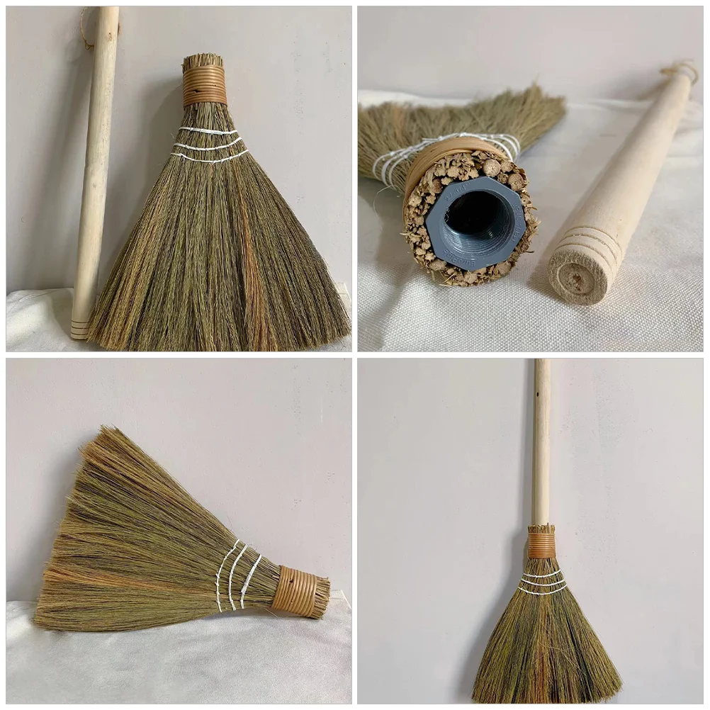 Broom Home Brooms Hand-made Short Handle Woven Dust Wooden Desktop Small Manual