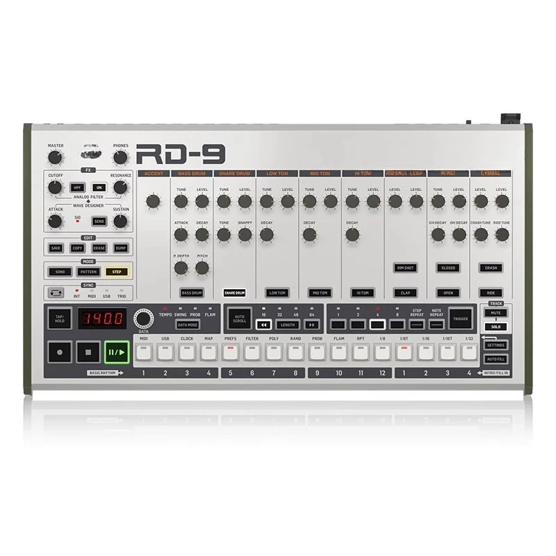 RD-9 مرشح الوضع المزدوج الكلاسيكي آلة الطبل التناظرية / الرقمية المؤثرات المهنية