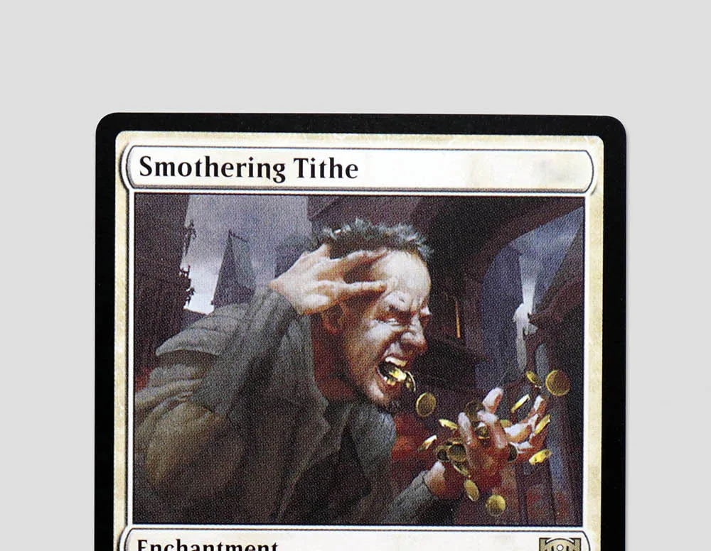 Smothering Tithe holo/ฟอยล์ TCG Magical Proxy การ์ดเกมคุณภาพ Proxy Gathering Board เล่นเกม Trading การ์ด Proxy