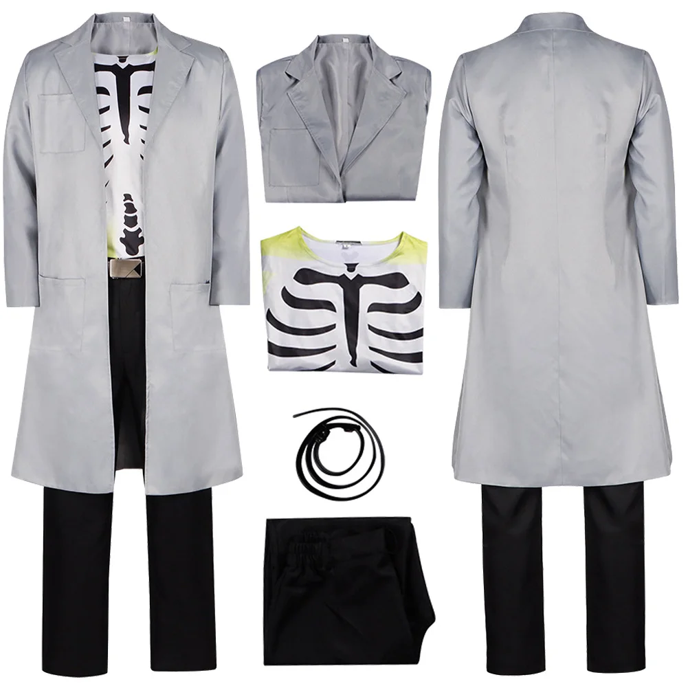 Super Villain Basil Karlo Clay doctor Cospaly Costume Cartoon TV Biological Commando Roleplay Uniform Carnival Role Play Suits