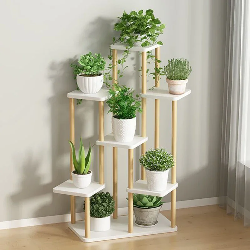 

Flower Shelf Balcony Plant Shelves Stepped Living Room Wood Fold Plant Shelves Creative Garden Furniture Pflanzenregal FYPS