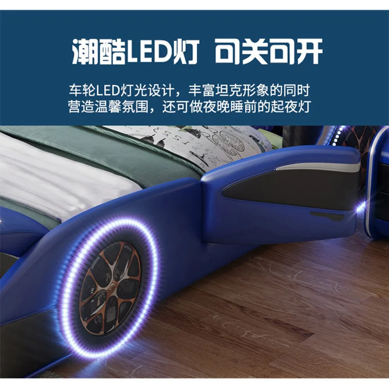 Children's bed boy car bed with guardrail 1.5 meters cartoon solid wood multi-functional double girl baby single bed