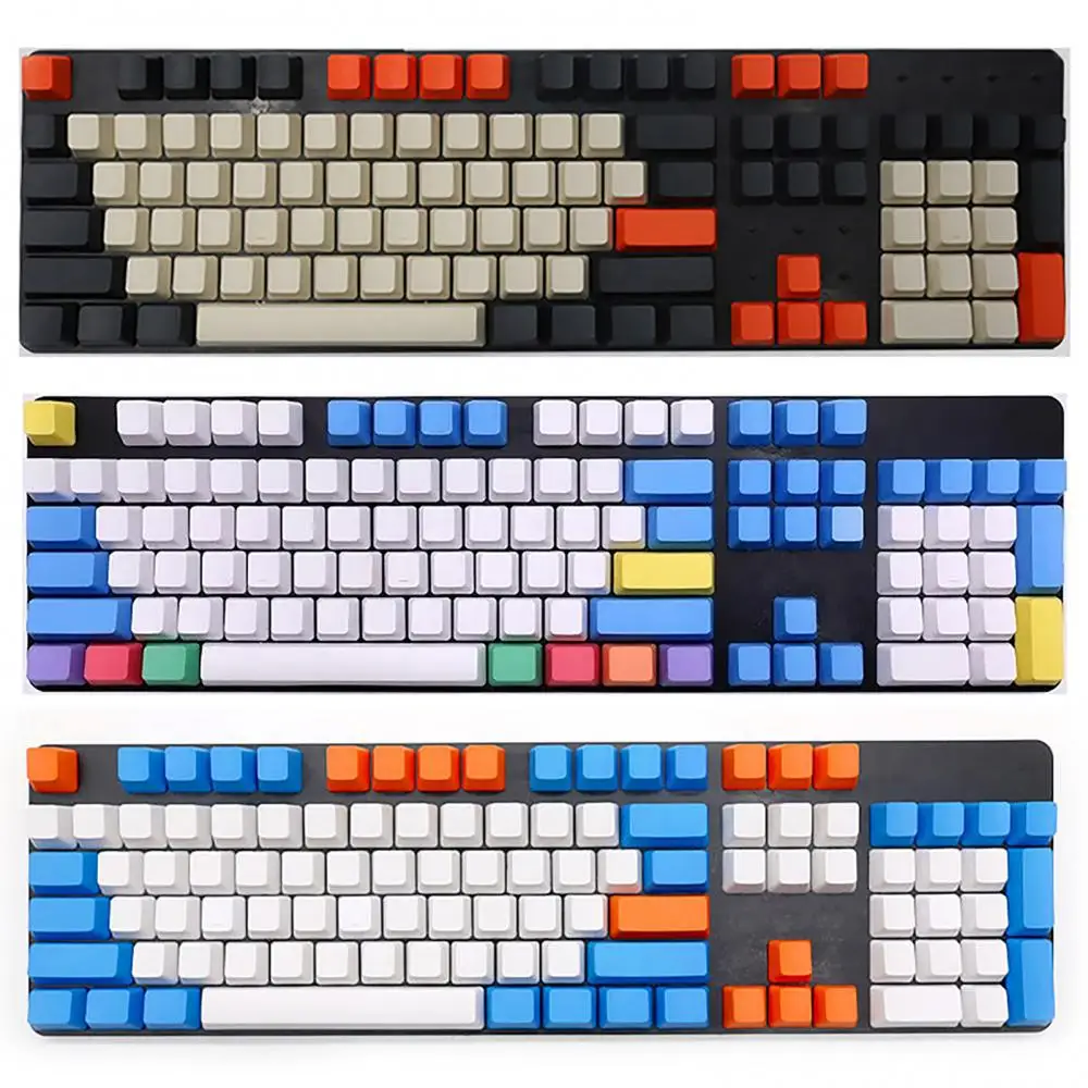 108Pcs Mechanical Keyboard Keycap Set No letters PBT Lightproof Keycaps for Replacement Key Caps Backlit Keyboards Accessories