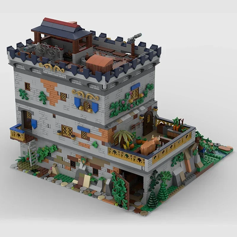 Tijolos técnicos moc série de castelo, blocos de construção modulares medievais, presentes, brinquedos para crianças, conjuntos diy, modelo de montagem