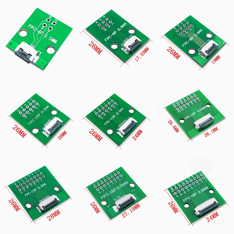 

1 шт., гибкий кабель Placa Adaptadora De FPC FFC, разъем 2,54 мм, SMT a 2,54 мм, 4P/6P/8P/10P/12P/14P/15P/16P/18P