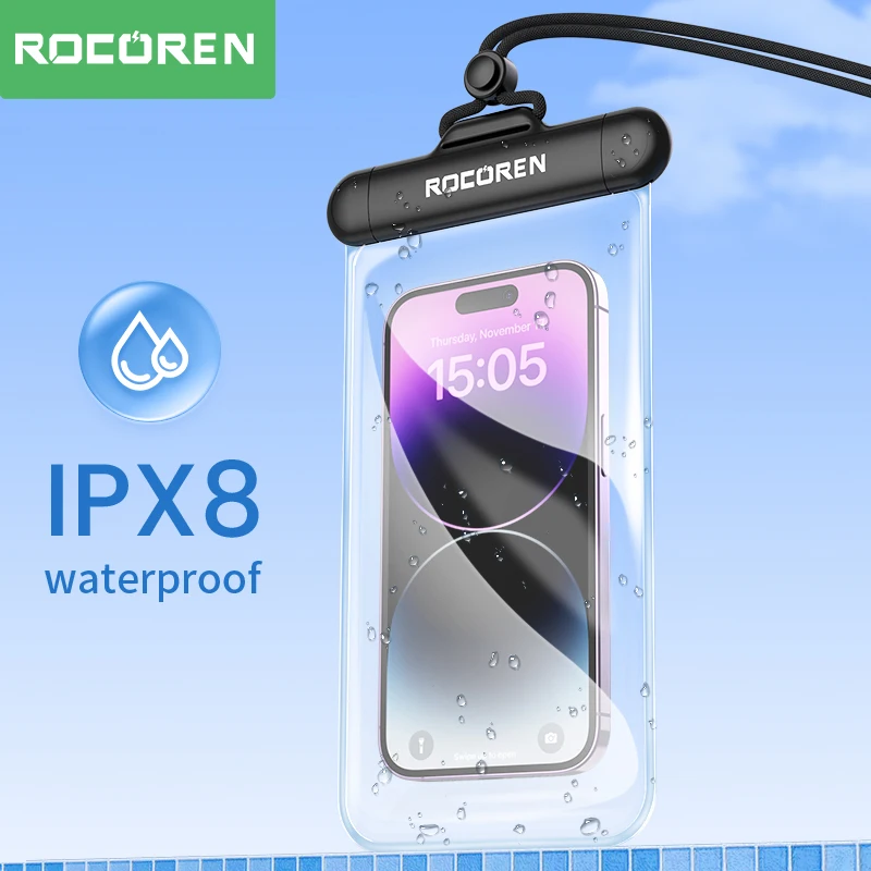 Rocoren wasserdichte Handyhülle für iPhone 1514 13 Pro Samsung Xiaomi Schwimmen wasserdichte Handyhülle Tasche Universelle Schutzhülle