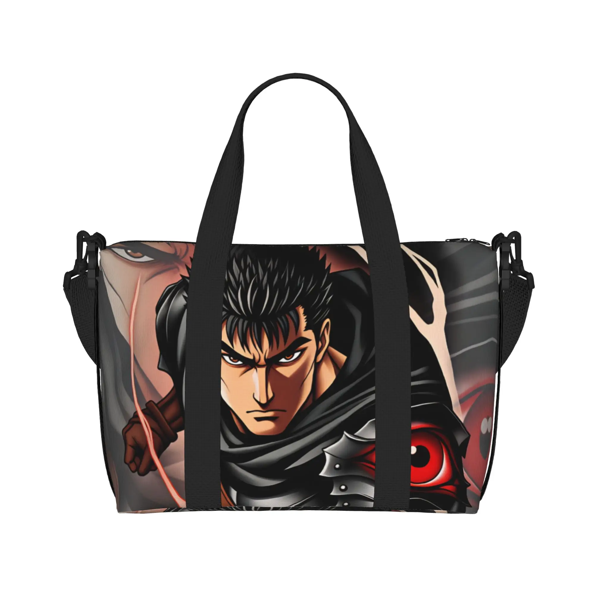Custom Large Guts B-Berserk Anime Tote Bag Women Dragon Slayer Shoulder Shopping Beach Gym Travel Bag
