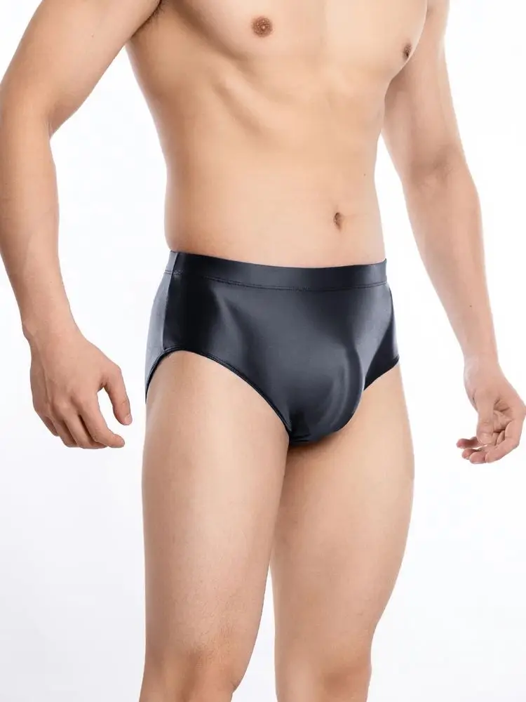 Calzoncillos de entrepierna sin costuras para hombre y mujer, M-XXL de baño, brillante, ajustados, ropa interior