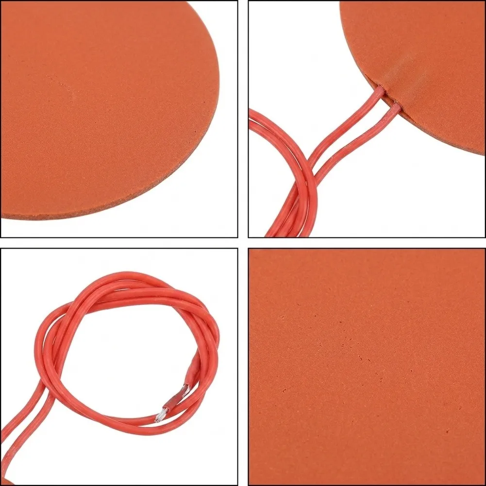 5Pcs 50mm 12V 5W Silicone Heating Mat Flexible Waterproof Heater Plate For DIY Project Constant Temperature Management