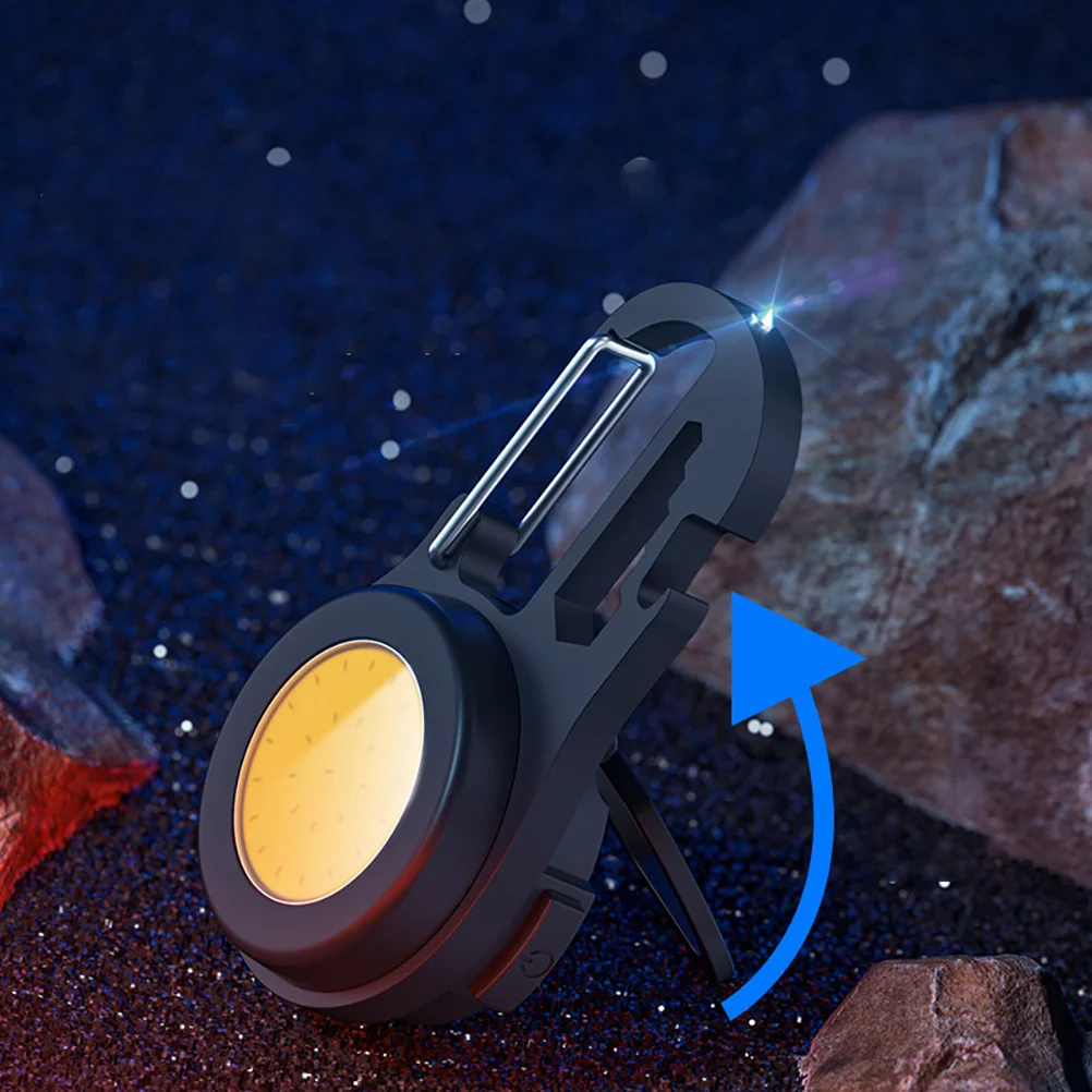 

Rechargeable Keychain Flashlight 800 Lumens COB Light Portable Pocket Work Tool 4 Modes Mini LED Lamp Magnet Stand