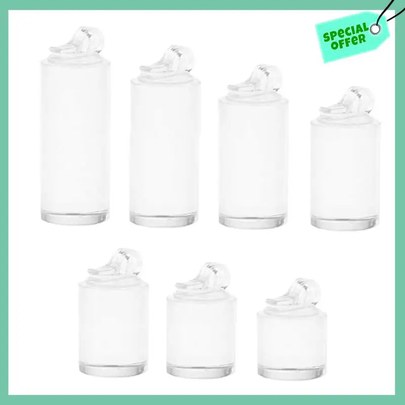 

7Pcs Different Height Round Finger Ring Jewelry Display Stand Holder Photography Props Showcase Organizer Rack A Easy Install