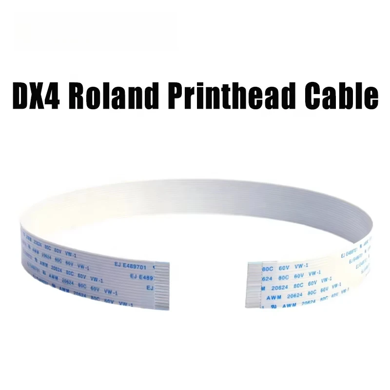 21 Pin DX4 Applicable to Roland Printhead Cable, Brand New Flat Cable for UV Solvent Eco Solvent Ink Large Format Inkjet Printer