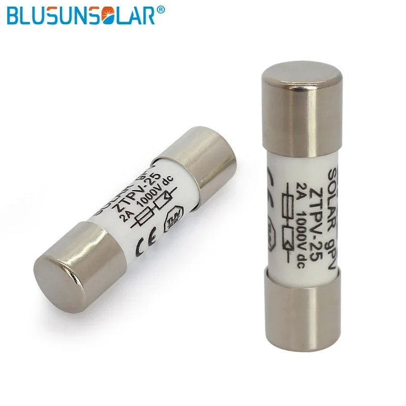 

BLUSUNSOLAR 60 Pcs / Lot 2A/3A/4A/5A/8A/10A 1000V 10*38MM Solar Pv Fuse for Solar System