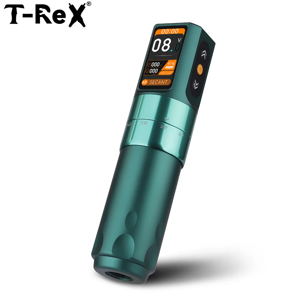 

Тату-пистолет T-Rex, беспроводная роторная машина для татуировки, регулируемая 6-тактная длина, интеллектуальный дисплей, источник питания 2000 мАч