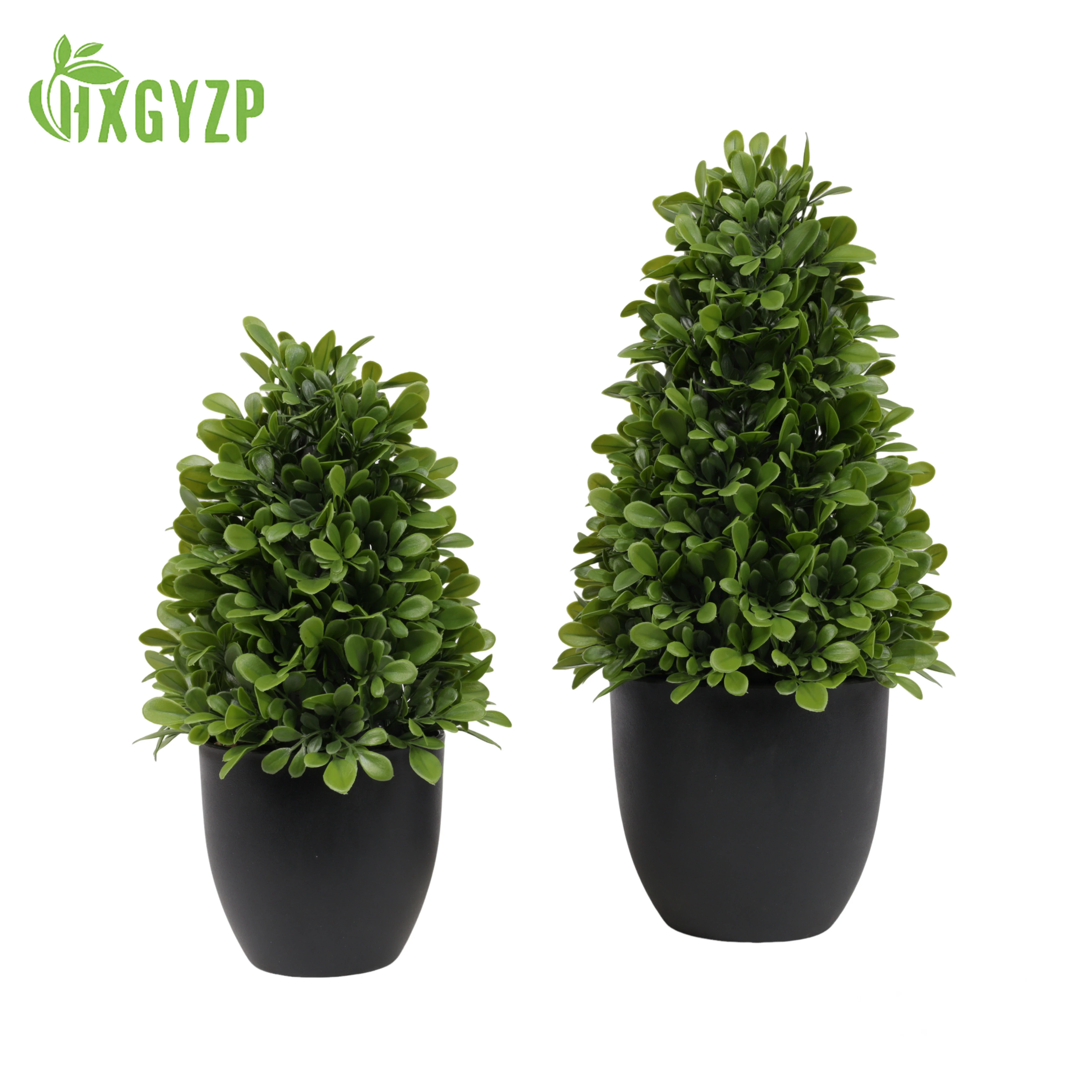 

HXGYZP Кипарис Искусственное топиарийное дерево с пластиковыми горшками Маленькие зеленые искусственные растения Куст в горшке Самшит для дома в помещении и на открытом воздухе