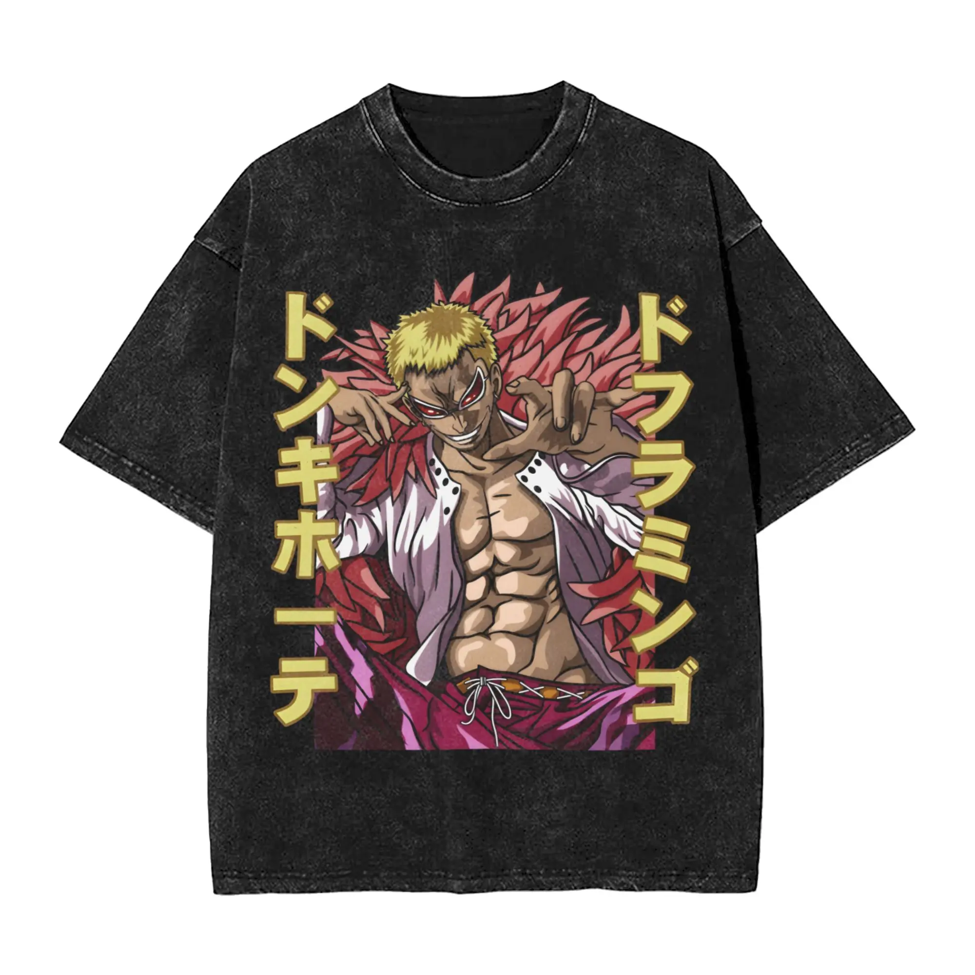 Men Donquixote Doflamingo T-Shirts Ones Pieces Clothes Beach Funny Short Sleeve T Shirt O Neck Harajuku Tee Shirt Cheap