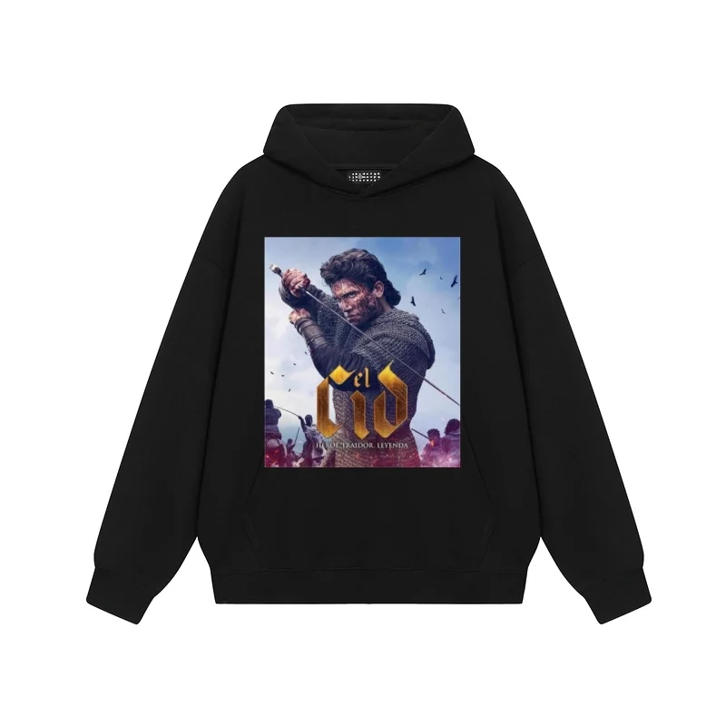 

Spain El Cid Autumn and Winter Men's and Women's Fleece Thickened Hoodie Printed Simple Versatile Hooded Sweater Mens Clothes