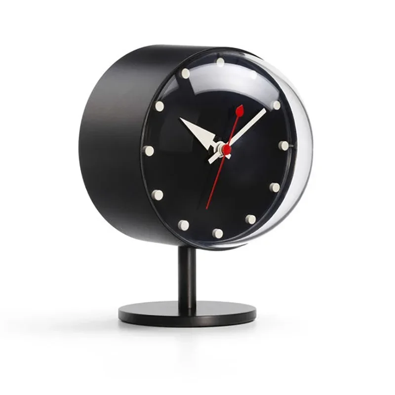 Professional desk clock retro brass quartz silent desktop clock