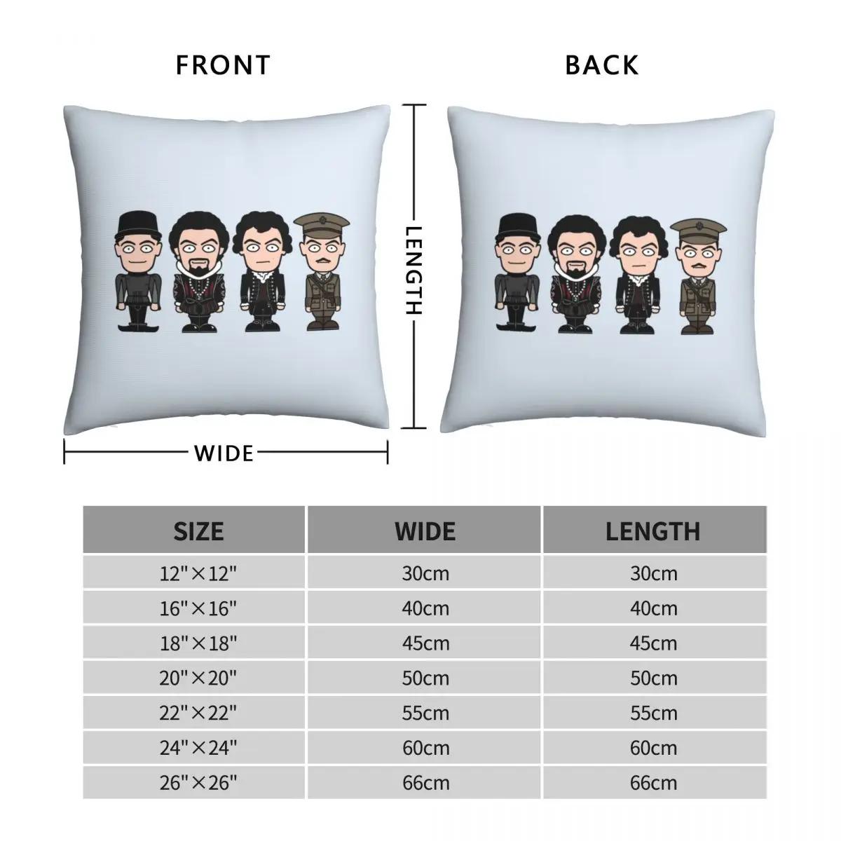 The Four Edmunds Square Pillowcase Polyester Linen Velvet Printed Zip Decor Throw Pillow Case Bed Cushion Cover