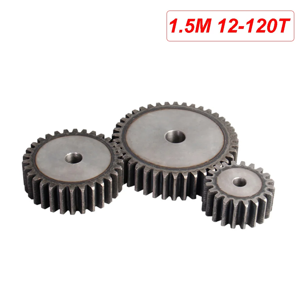 

1.5 Mod Spur Gear 1.5M Pinion Gear 1.5 Motor Transmission Accessories 28/29/30/31/32/33/34/35/36/37/38/39/40T-42 Teeth 45# Steel