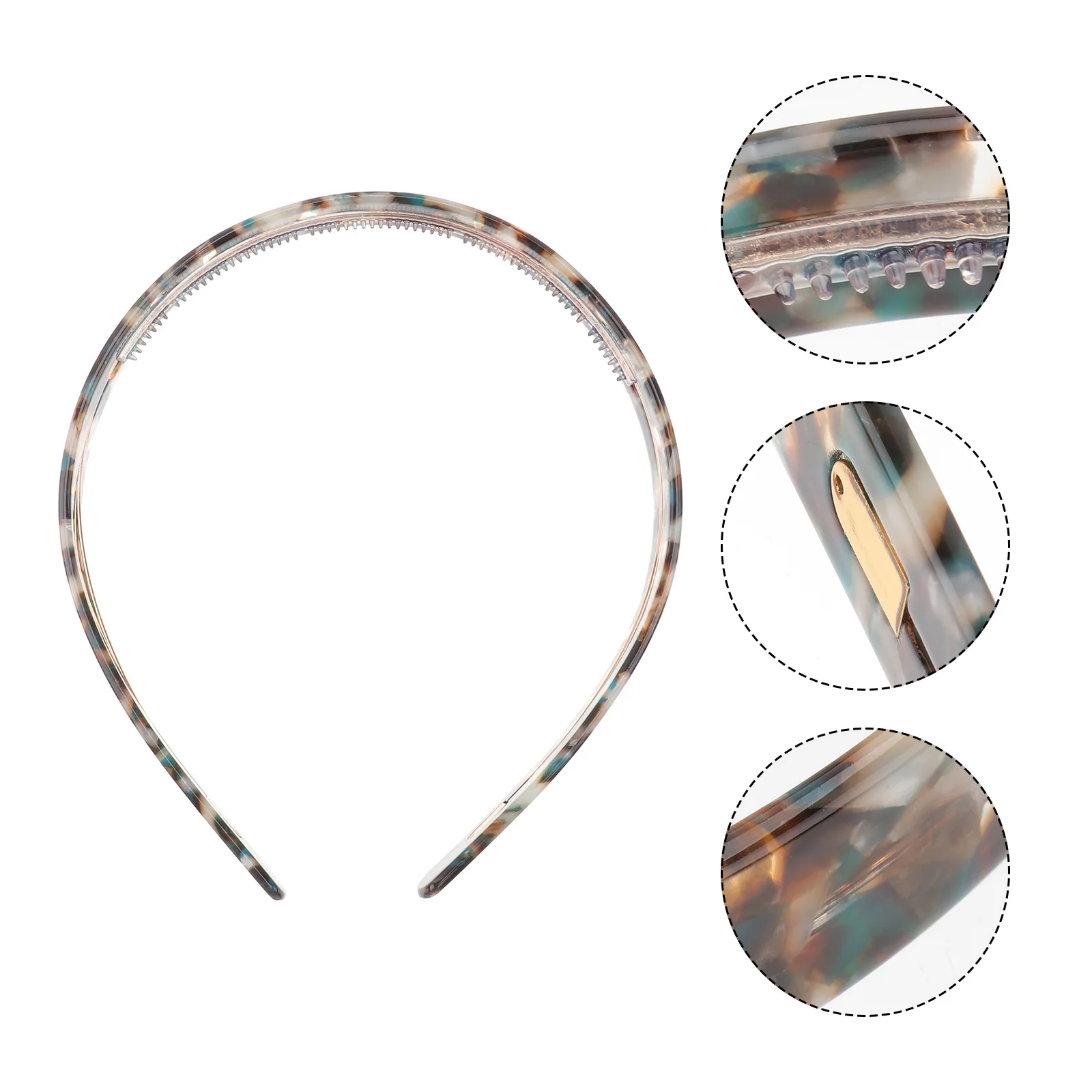 

1Pcs Exquisite Acetate Headband Non-Slip Decorative Hair Accessory for Party Daily Wear Sports Reading Travel Non-Slip Hairband