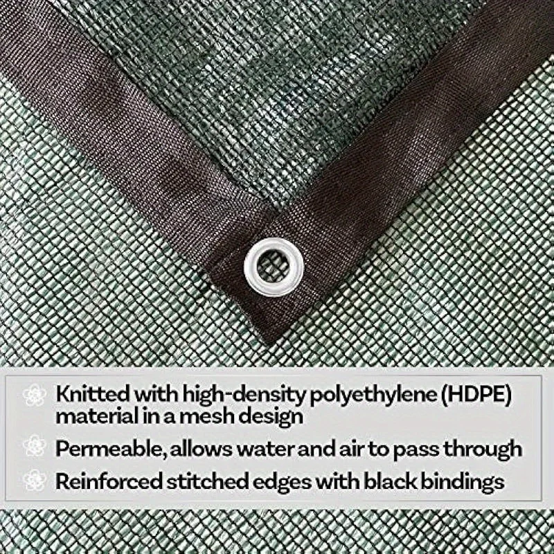 Plant Sunshade Nets, Outdoor Sunshade Nets, Sunshade Nets High Density with Evenly Distributed Holes for Easy Hanging, Uniform Shading Rate, and Uv Resistance. Suitable for Greenhouses, Terraces, Pavilions, Lawns, and Dog Houses.