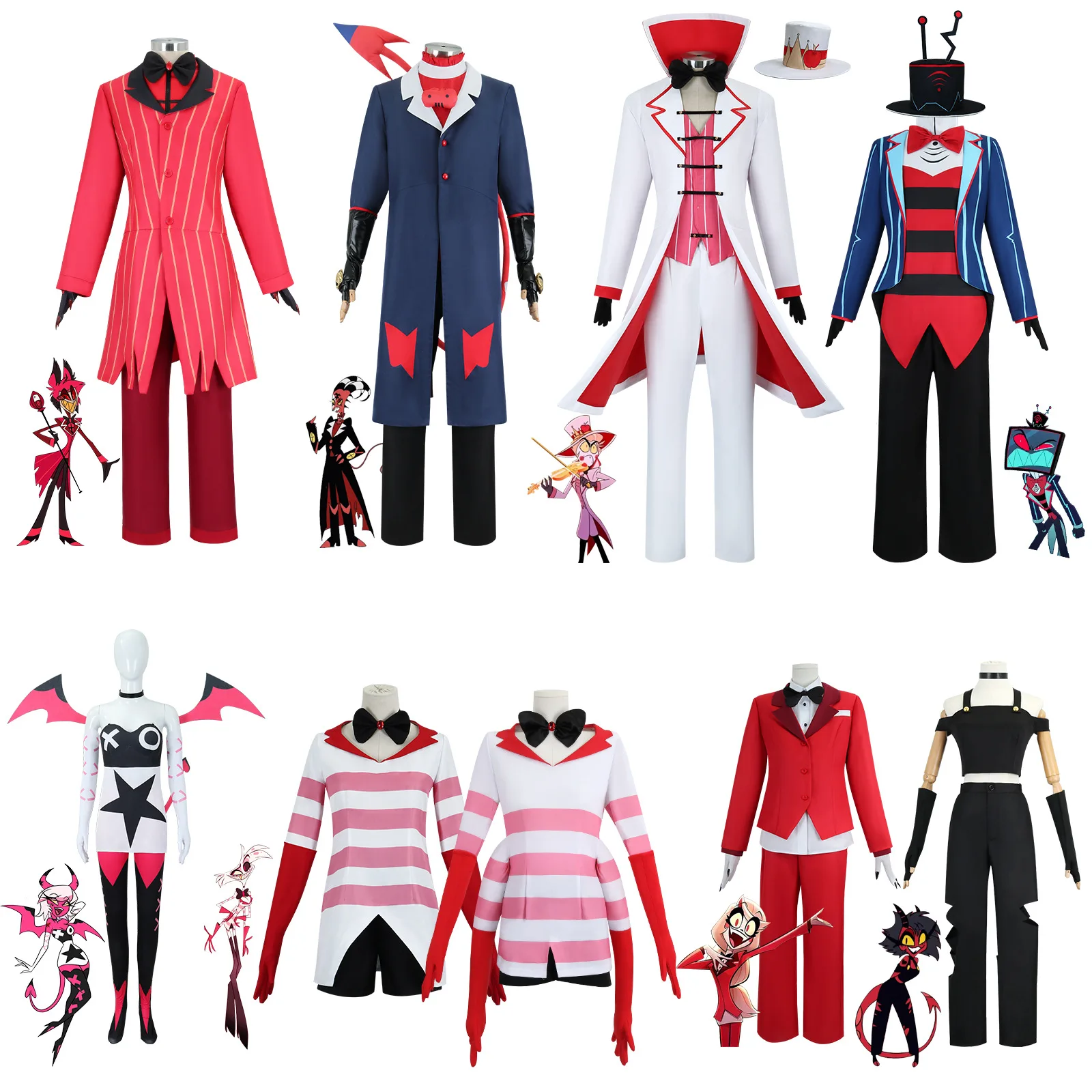

Hell Inn Cosplay Blitzo Angel, Lucifer, Arras, Bilizzi Cosplay Costume
